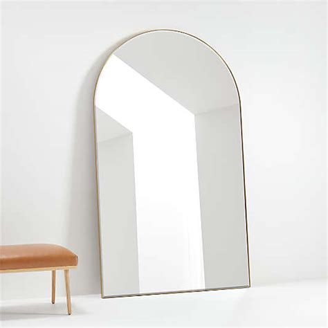 Brass Floor Mirror Arch