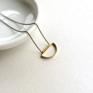 Brass Half Circle Necklace