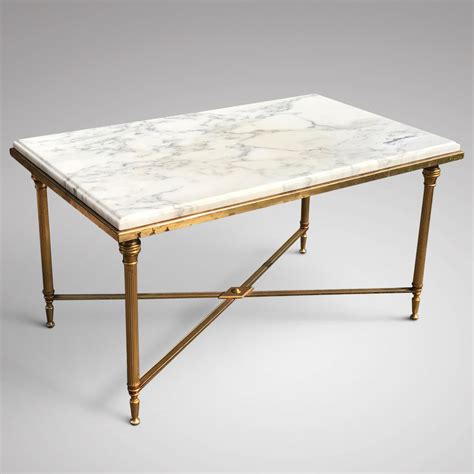 Brass Marble Top Coffee Table