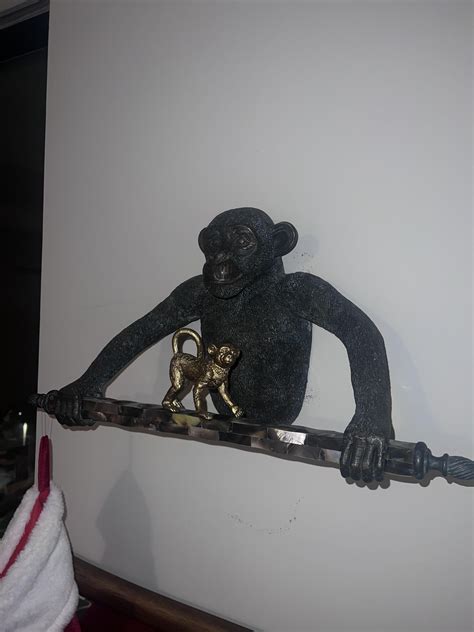 Brass Monkey Towel Holder