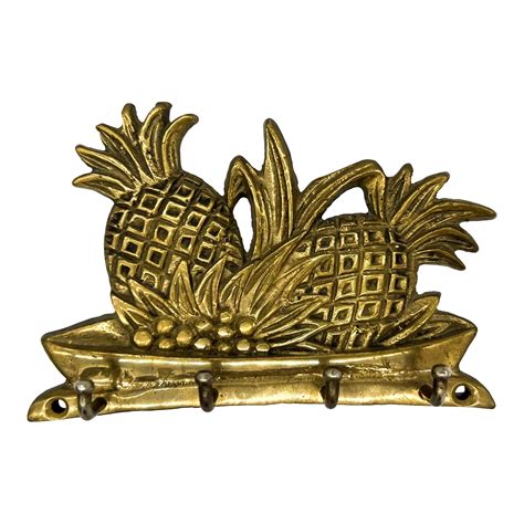 Brass Pineapple Key Rack