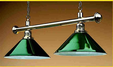 Brass pool table light features