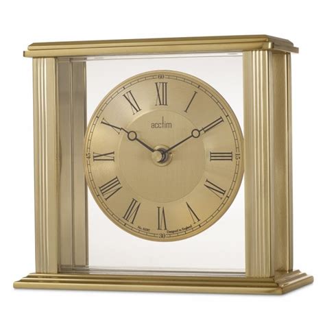 Brass Quartz Mantel Clock