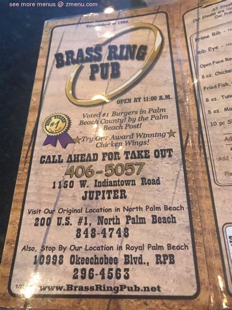 brass ring menu