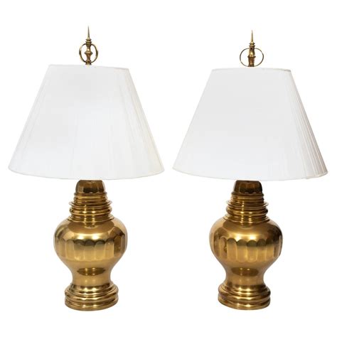 A collection of stylish brass table lamps