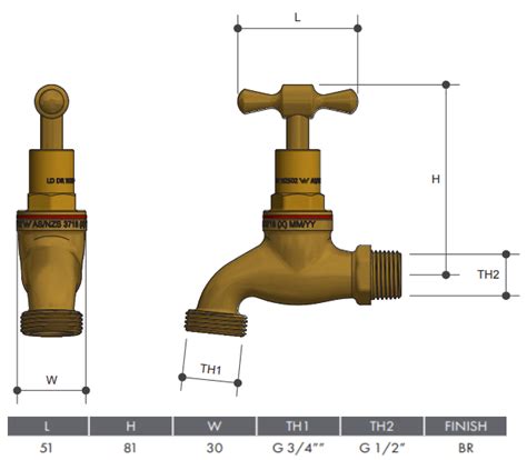 Brass Tap Sizes