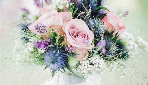 Brautstrauss Weisse Rosen Und Lavendel Weiße , Biedermeier Brautstrauß Weiße