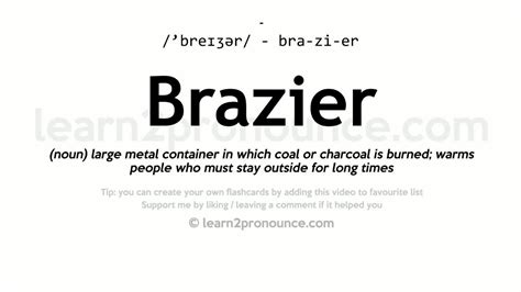 Brazier In A Sentence Example