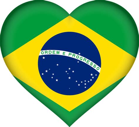 Brazil Flag Heart