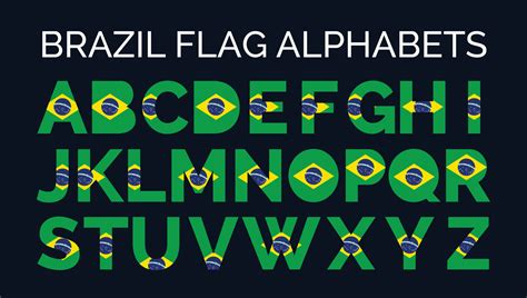 Brazil Flag Letters