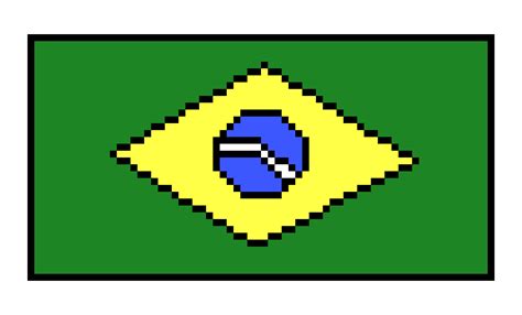 brazil flag pixel art