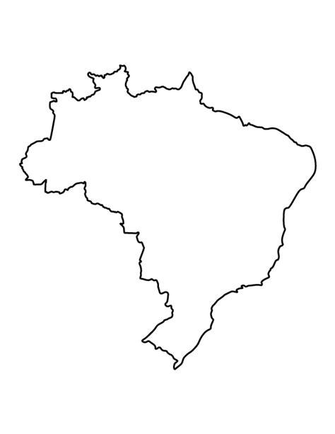 brazil outline map pdf