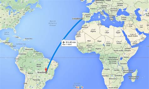 brazil to spain distance