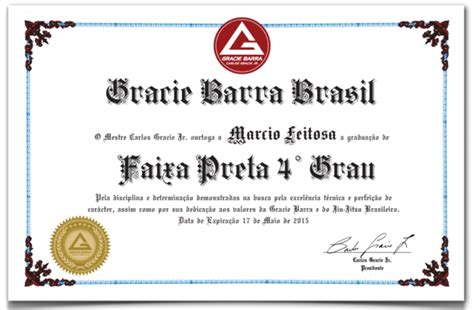 brazilian jiu jitsu rank certificates