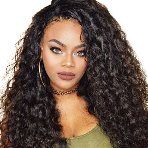 brazilian water wave lace front wig