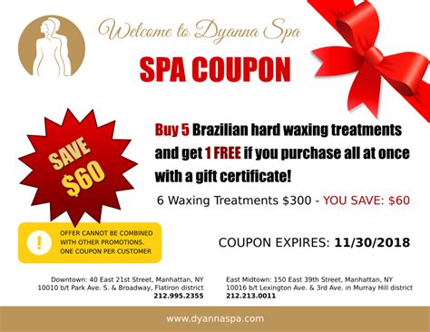 brazilian wax coupon spa