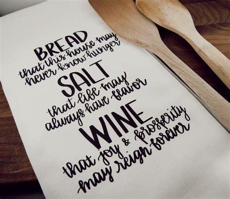 Bread salt wine sign it's a wonderful life quote home Etsy