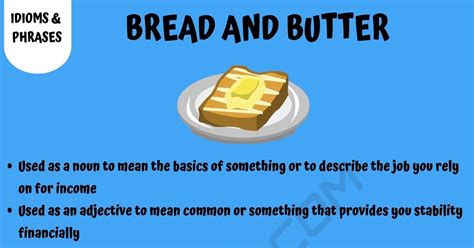 Bread And Butter Slang Term