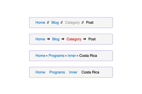 Breadcrumb Css Separator