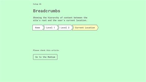 Breadcrumbs Design Css Codepen