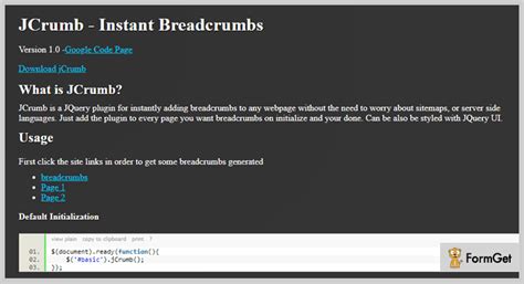 Breadcrumbs In Jquery