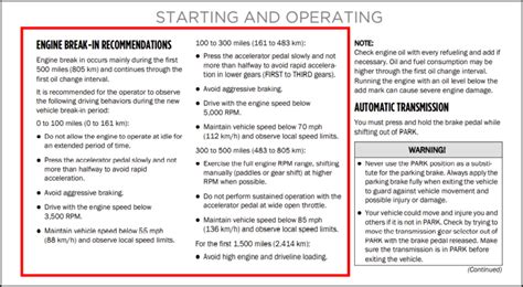 Break In Procedure For New Engine