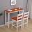 Hi.FANCY 3Piece Pub Dining Table Set Wood Kitchen Table with 2