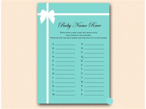 breakfast at tiffany's baby shower games