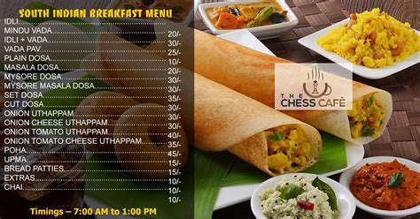 Breakfast Buffet Menu Indian