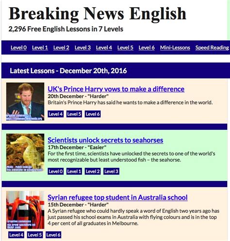 breaking news english level 3