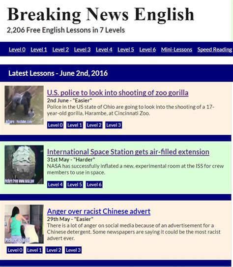 breaking news english level6