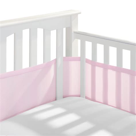 breathable baby solid mesh crib liner