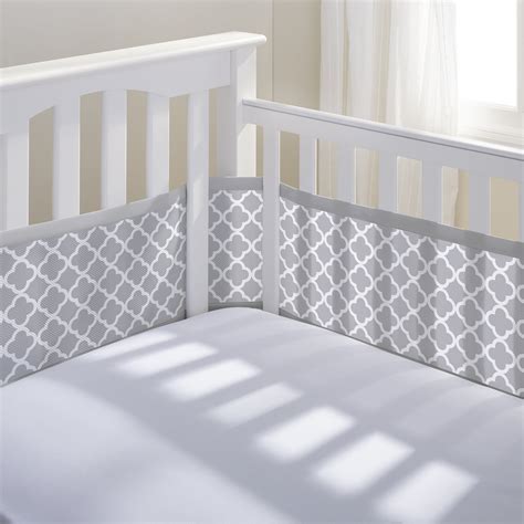 breathable baby solid mesh crib liner