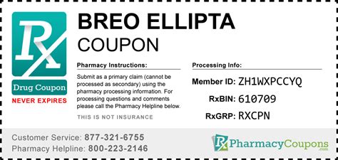 Breo Ellipta Coupon Free Prescription Savings at Pharmacies Nationwide