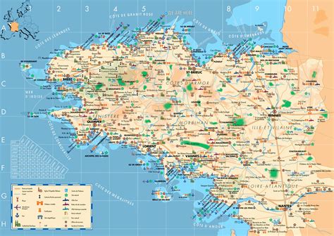 Reiseführer Funktion der Landkarten Menhire der Bretagne