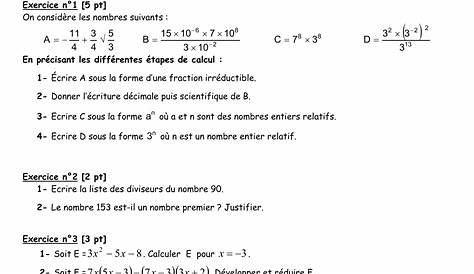 Brevet Blanc Maths 2018 Corrige Sujet N°1
