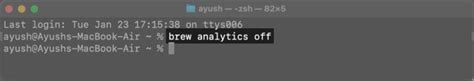 Brew Analytics Off
