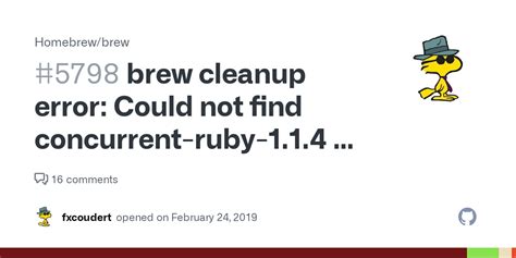 Brew Cleanup Failed