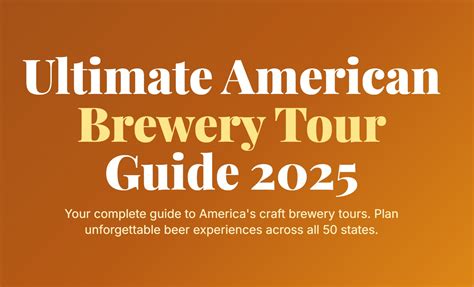 brewery tour tips