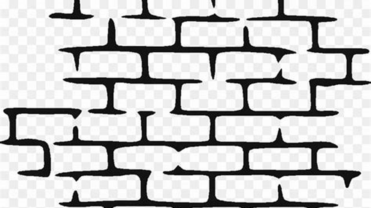 Unleash the Power of Brick Wall Clip Art in Black and White: Discover Endless Creative Possibilities