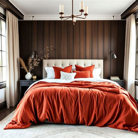 Brick Colored Bedding