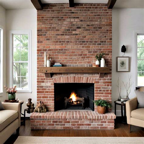 brick hearth fireplace