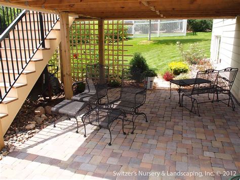 Brick Patio Under Deck