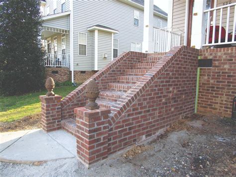 brick stair railing