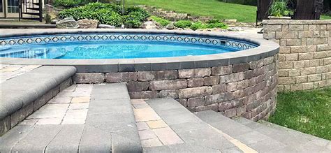 Brick Wall Around Above Ground Pool