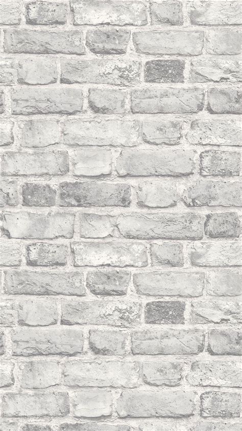 Brick Wall Effect Wallpaper Grey
