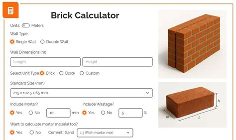 Bricks Needed Calculator