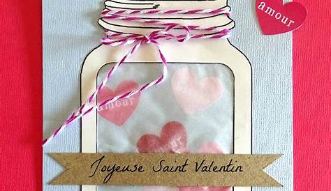 Bricolage St Valentin A Imprimer DIY Le Bocal D'amour Carte Saint , Carte Fête
