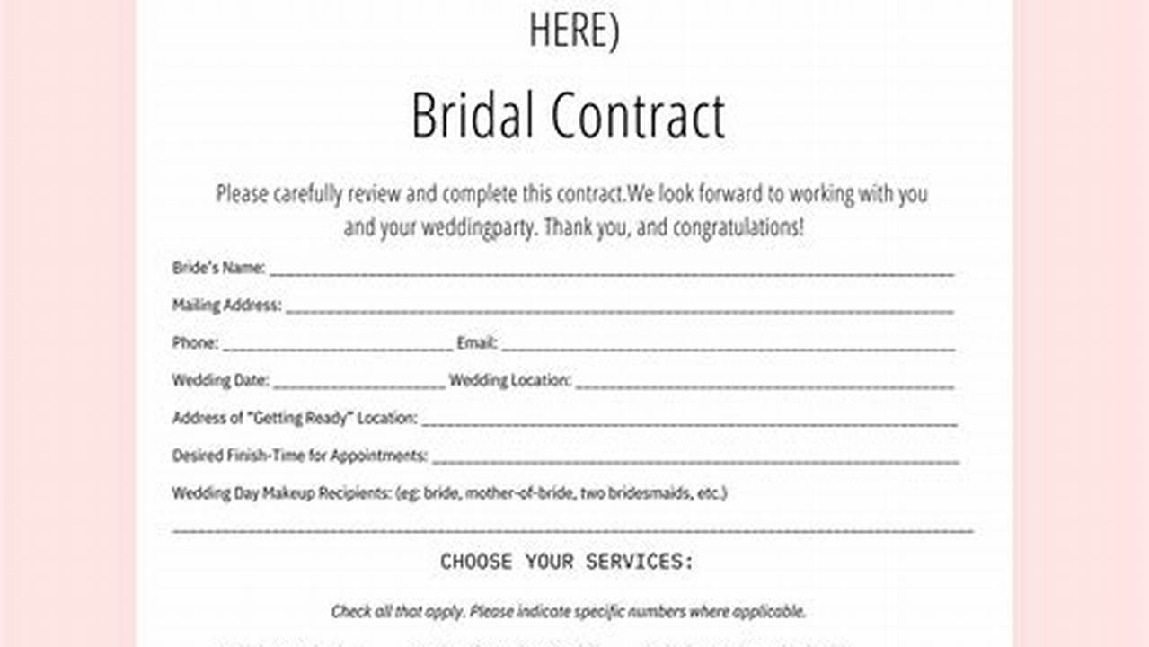 Secure Your Dream Look: Essential Bridal Makeup Contract Guide for a Flawless Wedding