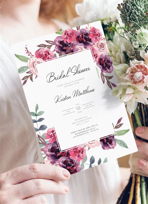 Elegant Borders Black and White Minimalist Wedding Invitation Template